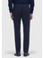 Lacivert Düz Dokuma Regular Fit Casual Pamuk Karışımlı Pantolon 5