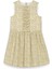Sarı Desenli Koton Kolsuz Kız Çocuk Elbise 1