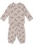 Krem Panda Desenli Uzun Kollu Tshirt ve Pantolon Unisex Bebek 2'li Set 1