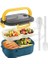 1200ML 2 Katlı 6 Bölmeli Beslenme Çantası Lunch Box,saklama Kabı Çatal Kaşıklı Sefer Tası Sızdırmaz 3