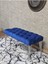Krom Tel Ayaklı 90 cm Puf Bench - Puf - Bench - Kasalı Oturak - Oturak - Yatak Ucu Puf Mavi Renk 90 x 40 Boyut/ebat 4