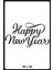 Happy New Year Temalı Vitrin Cam Sticker Dekorasyon 90 x 50 Model 3 Beyaz 3