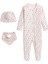 Pembe Desenli Kız Bebek 3lü Set 1