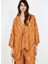 Kahverengi Jakarlı Kaftan 2