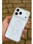 Apple Iphone 17 Pro Max Uyumlu Şeffaf Magsafe Kılıf Darbe Emici Silikon, Kamera Korumalı, Manyetik 5