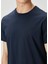 Lacivert Logo Nakışlı T-Shirt 5