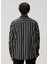 Siyah Çizgi Desenli Oversized Poplin Gömlek 5