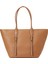 Buckle Tote Taba Kadın Deri Alışveriş Çantası 1