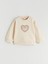 Yeni Sezon Kız Bebek Baskılı Sweatshirt ve Kadife Pantolon 2'li 2