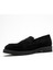 Pline Siyah Süet Hakiki Deri Kadın Loafer Ayakkabı 4