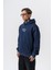 Erkek Far From Basic Nakışlı Kapüşonlu Oversize Hoodie Lacivert 2