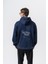 Erkek Far From Basic Nakışlı Kapüşonlu Oversize Hoodie Lacivert 3