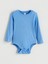 Yeni Sezon Bisiklet Yaka Kız Bebek Çıtçıtlı Body 1