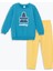 Yeni Sezon Bisiklet Yaka Baskılı Erkek Bebek Sweatshirt ve Eşofman Alt 2'li Takım 3
