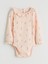 Yeni Sezon Bisiklet Yaka Çiçekli Kız Bebek Çıtçıtlı Bodysuit 1