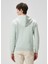 Su Yeşili Kapüşonlu Logo Baskılı Sweatshirt 4