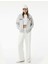 Fermuarlı Kapüşonlu Kanguru Cep Detaylı Arkası Fiyonk Baskılı Şardonlu Oversize Sweatshirt 1
