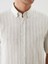 Yeni Sezon Regular Fit Kısa Kollu Çizgili Keten Karışımlı Erkek Gömlek 3