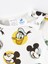 Yeni Sezon Mickey Mouse Baskılı Erkek Bebek Çıtçıtlı Body ve Pantolon 2'li 3