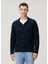 Lacivert Polo Yaka Organik Pamuk Triko 1