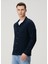 Lacivert Polo Yaka Organik Pamuk Triko 3