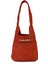 Turuncu Kadın Rafya Alışveriş Çantası 1