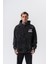 Erkek Mma Baskılı Kapüşonlu Oversize Hoodie Siyah 2