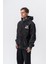 Erkek Mma Baskılı Kapüşonlu Oversize Hoodie Siyah 3
