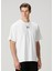 Kırık Beyaz Logo Baskılı T-Shirt 3