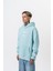 Erkek Garden Baskılı Kapüşonlu Oversize Hoodie Bebe Mavi 3