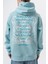 Erkek Garden Baskılı Kapüşonlu Oversize Hoodie Bebe Mavi 4