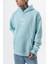 Erkek Garden Baskılı Kapüşonlu Oversize Hoodie Bebe Mavi 5