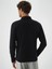 Erkek Siyah Lüks Merserize Dokulu Regular Fit Uzun Kollu Tişört 4