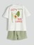 Yeni Sezon Bisiklet Yaka Erkek Bebek Tişört ve Şort 2'li 1