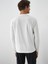 Erkek Ekru Esnek Dokulu Regular Fit Uzun Kollu Tişört 4