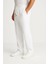 Erkek Keten Pantolon – Cepli, Beli Lastikli ve Bağcıklı, Nefes Alan Rahat Kalıp, Yazlık ve Baharlık Günlük Giyim, Şık & Konforlu Boru Paça Model - Beyaz 3