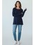 Kadın Yaka Düğme Detaylı Mevsimlik Bluz 1