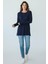 Kadın Yaka Düğme Detaylı Mevsimlik Bluz 3