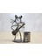 Metal Gitar Çalan Kedi Müzisyen Saat ve Kalemlik ALK4345 1
