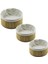3 Boy Yuvarlak Bambu Kenar Organizer Sepet Ahşap Altlık - Bezli 21X25X28CM (5313) 1