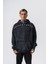 Erkek Muse Baskılı Yıkamalı Kapüşonlu Oversize Hoodie Siyah 2
