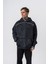 Erkek Muse Baskılı Yıkamalı Kapüşonlu Oversize Hoodie Siyah 4