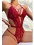 Tegan Fantazi Kadın Kırmızı Dantelli Şık Seksi Gecelik TG279241 2