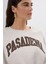 Kadın Rahat Kesimli Baskılı Sweatshirt Natural 6