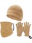 3'lü Kışlık Set Polar Bere, Eldiven, Boyunluk - Warm - Kum - (SBLN.008) 1