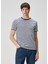 Lacivert Beyaz Şerit Desenli T-Shirt 1