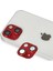 Newface iPhone 13 Pers Alüminyum Kamera Lens - Kırmızı 1