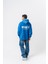 Erkek Dopamine Hit Baskılı Kapüşonlu Oversize Hoodie Mavi 4