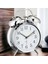 Gümüş Renk Metal Çalar Masa Saati 1