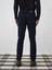 Erkek Lacivert Pamuk Dokulu Slim Fit Denim Pantolon 4
